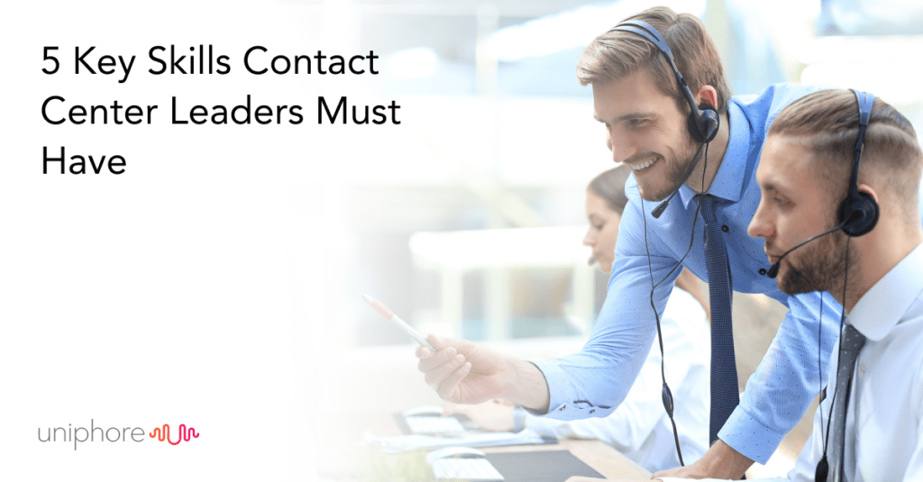 Two key skills that contact center leaders must have are effective communication and problem-solving abilities.